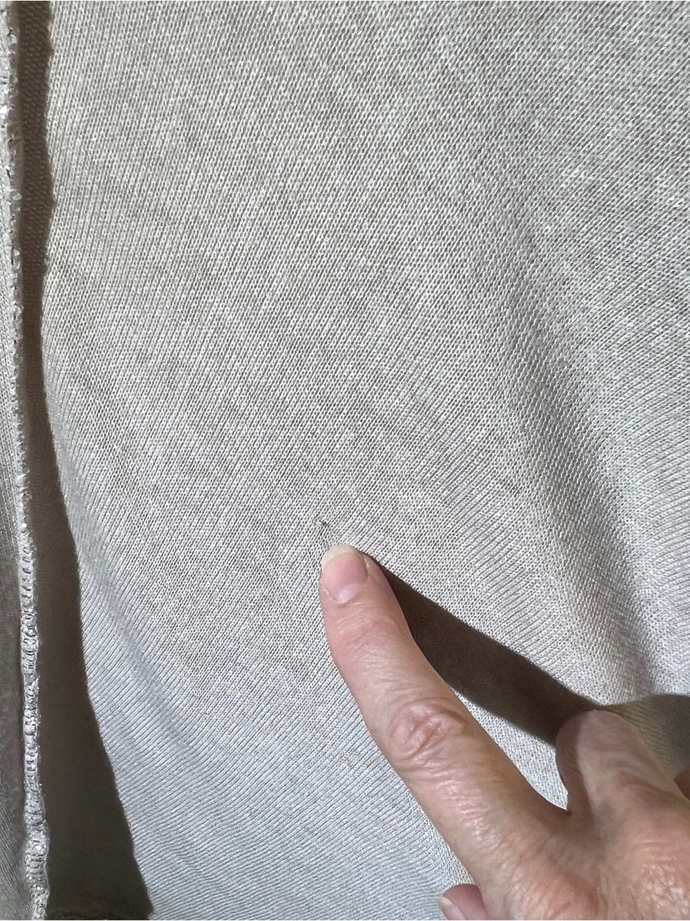 VENTI6 Made in Italy Beige V-Neck Sweater Silver Metallic Foil Piping Trim M - Picture 8 of 11